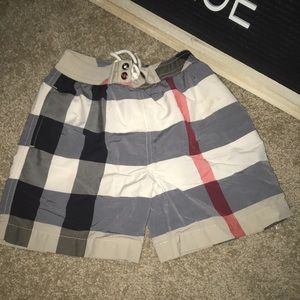 Burberry: Jeffries Check Swim Trunks